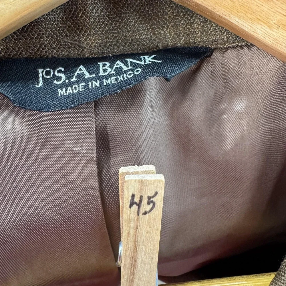 Jos A Bank Signature Blazer Mens 42 Short Brown Wool Silk Gordon Sport Coat